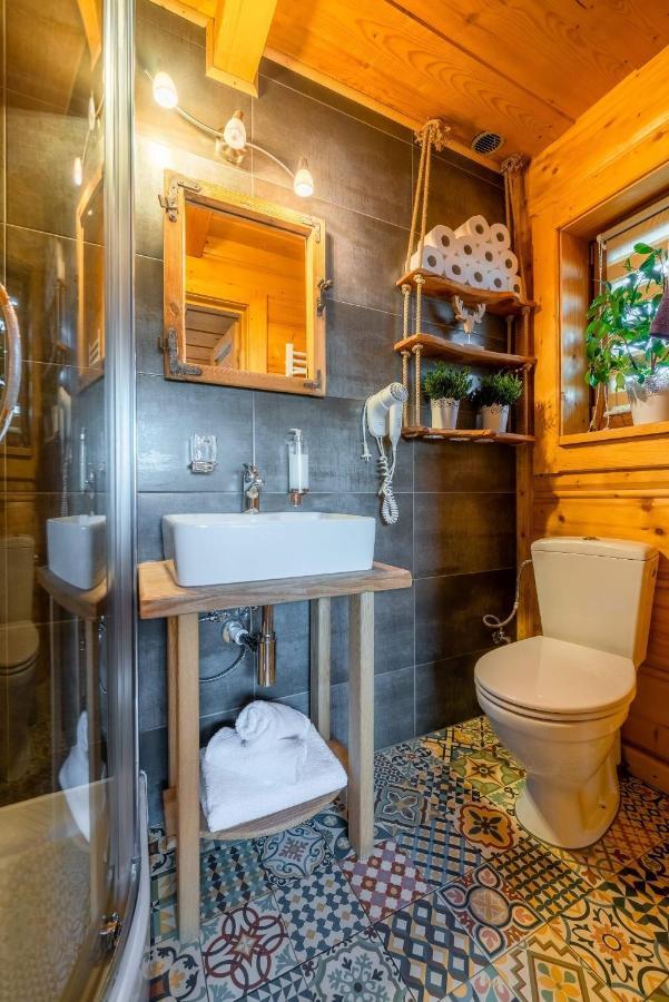 Domki Widokowe Wooden Luxury Chalet & Jacuzzi Zab Esterno foto