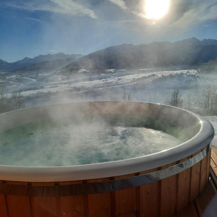 Domki Widokowe Wooden Luxury Chalet & Jacuzzi Zab Esterno foto