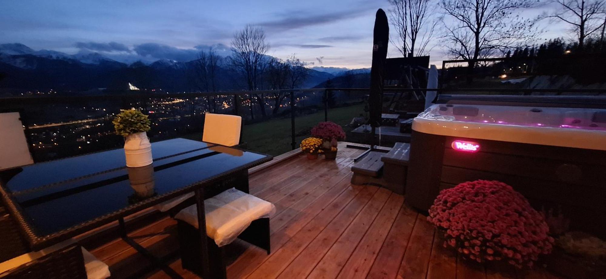 Domki Widokowe Wooden Luxury Chalet & Jacuzzi Zab Esterno foto